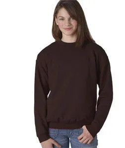 18000B Gildan Youth Heavy BlendCrew Neck Sweatshirt Dark Chocolate
