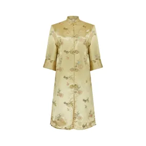 1960s Chinese Export Gold Jacquard Coat