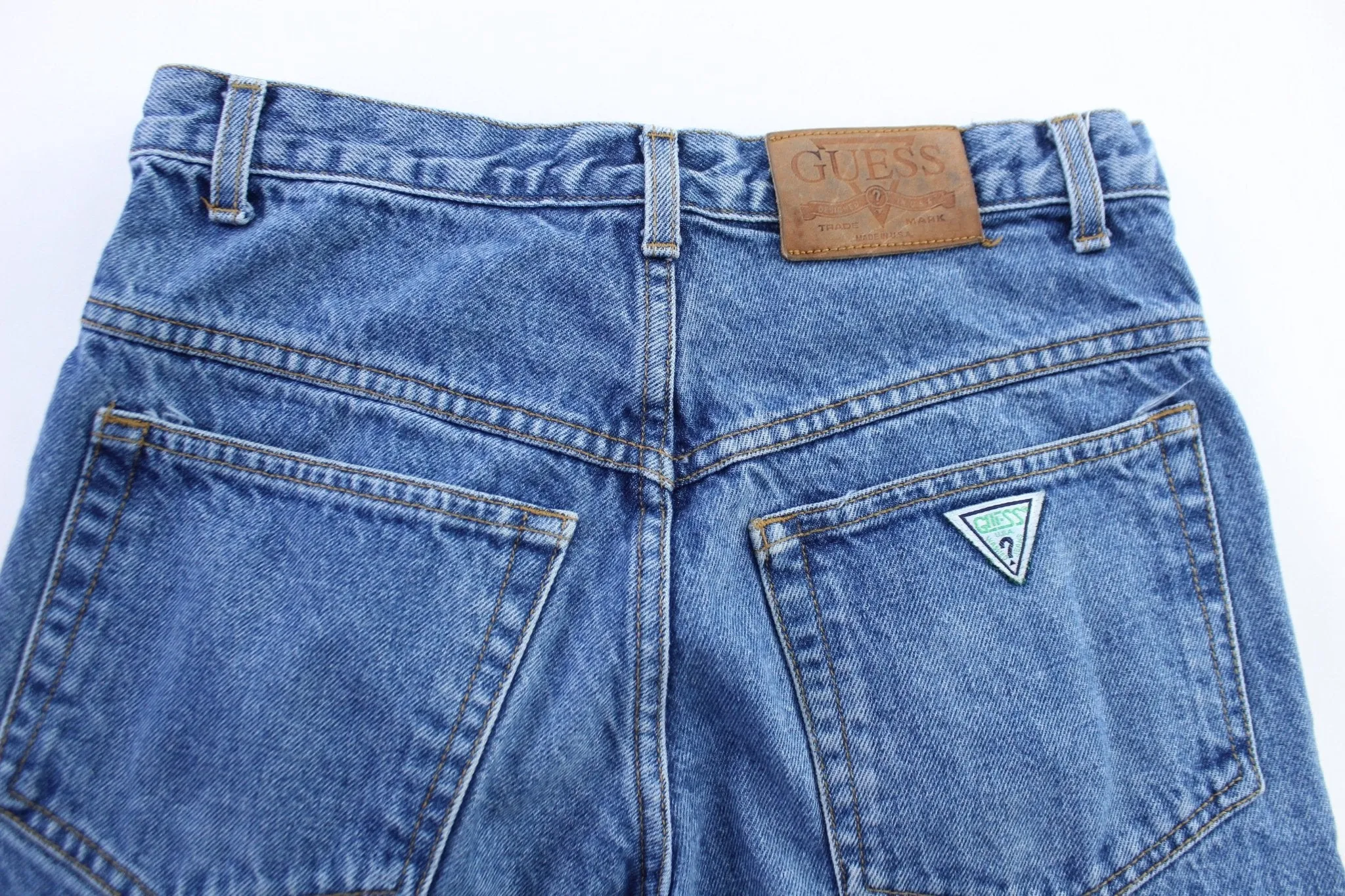 90's Guess Embroidered Logo Denim Jeans