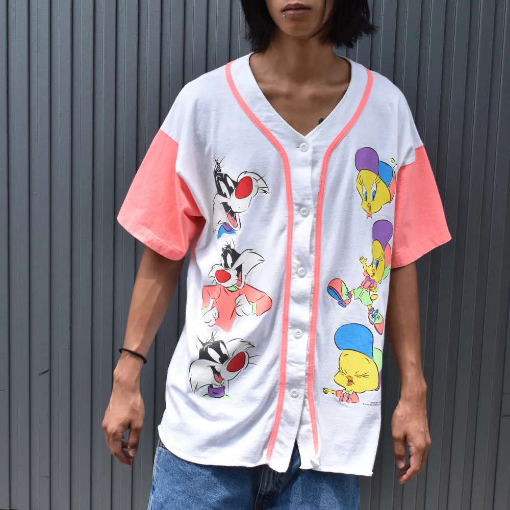 90's　Looney Tunes/ルーニー・テューンズ ベースボールシャツ　220711