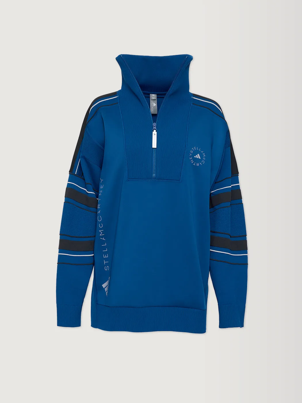 Adidas By Stella Mccartney Knit Mix Pullover - Mystery Blue