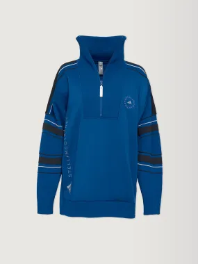 Adidas By Stella Mccartney Knit Mix Pullover - Mystery Blue