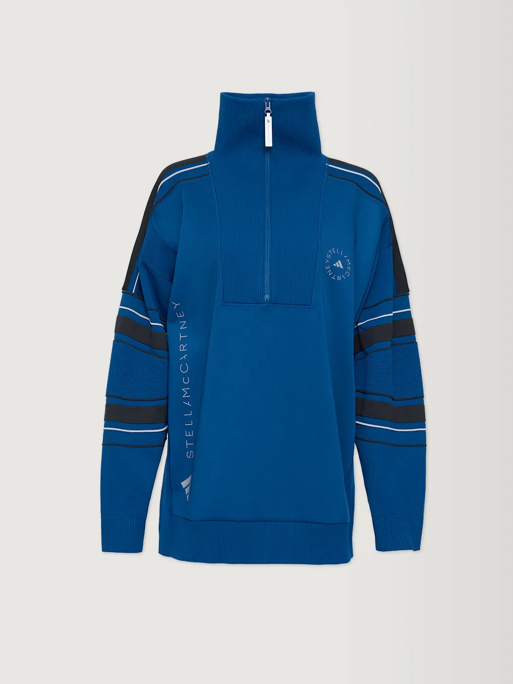 Adidas By Stella Mccartney Knit Mix Pullover - Mystery Blue