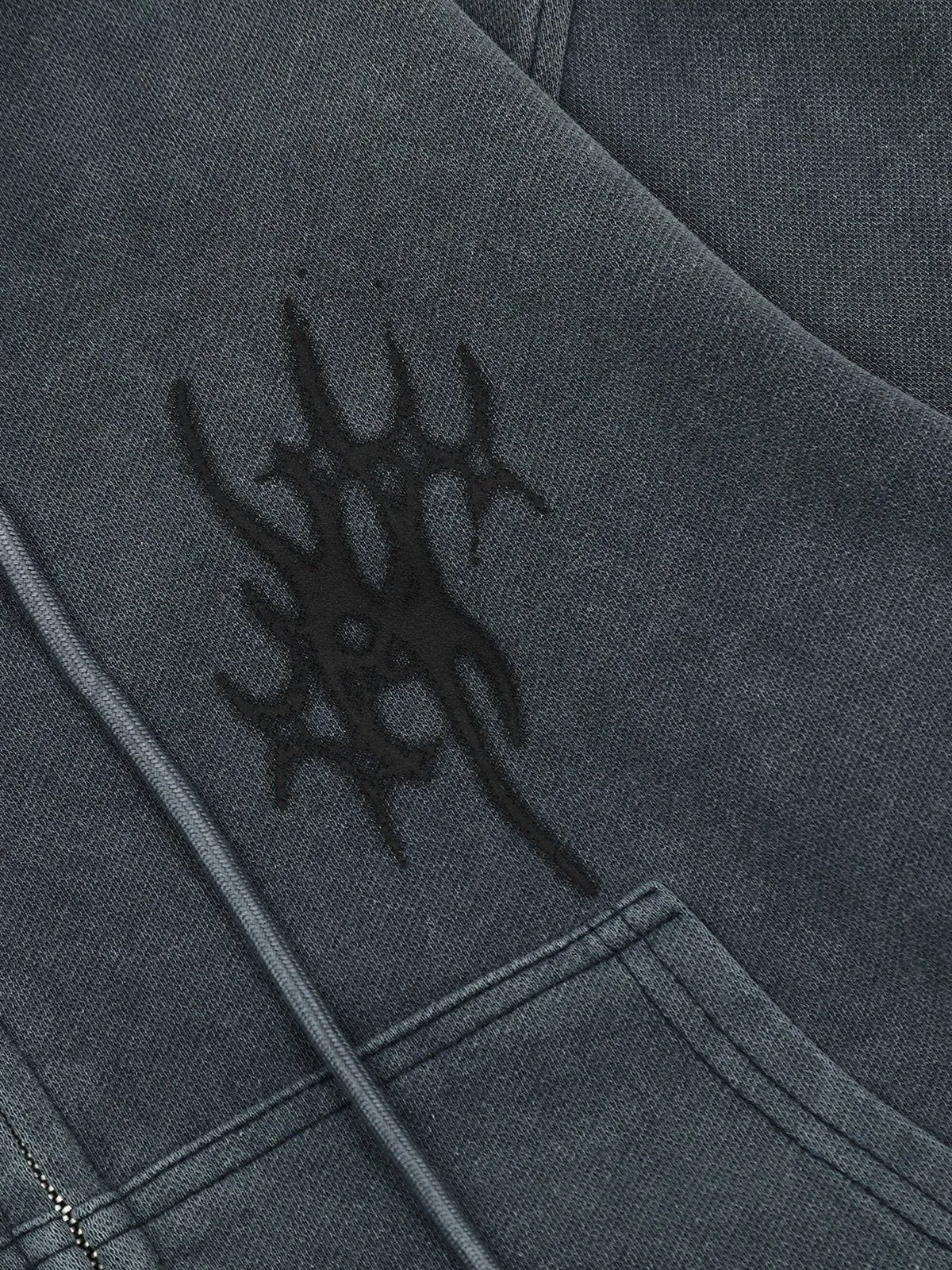 Aelfric Eden Washed Cropped Zip Up Hoodie