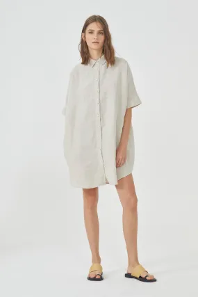 Alba Shirt Dress - Natural