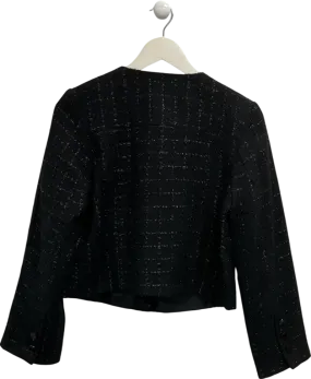 Apricot Black Tweed Cropped Jacket UK 6