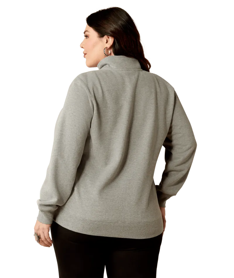 Ariat Women's Heather Grey 1/2 Zip Sweatshirt