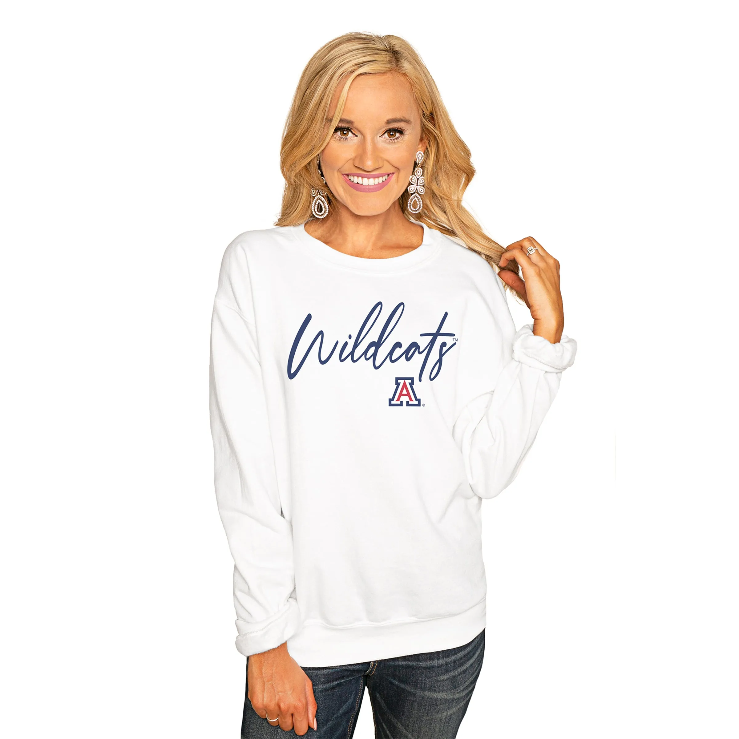 ARIZONA WILDCATS "WIN THE DAY" PERFECT COZY CREW SWEATSHIRT