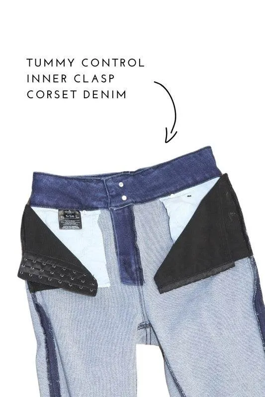 Artemis Vintage Mesh Tummy Control High Rise Straight Jeans