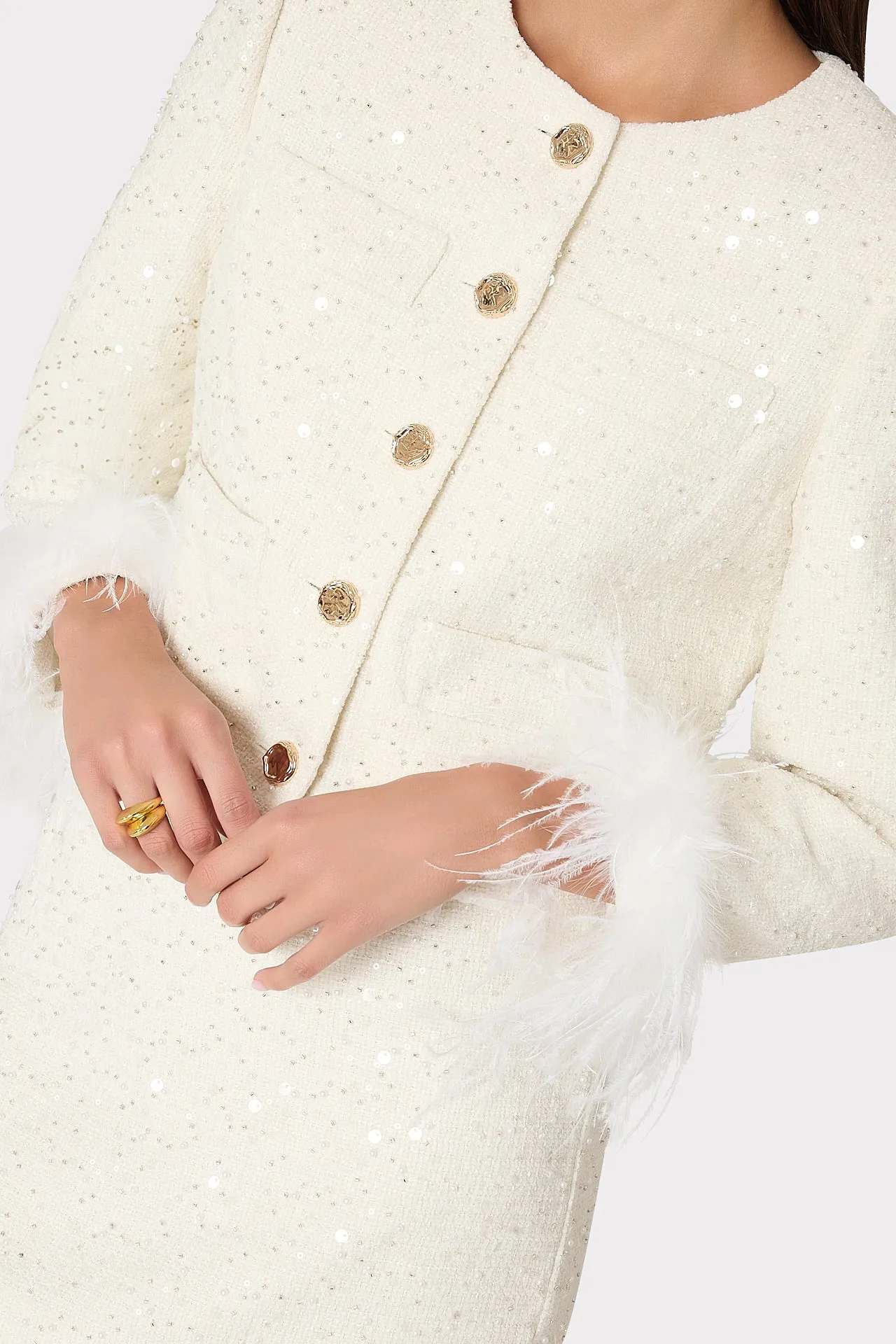 Aya Beaded Tweed Jacket
