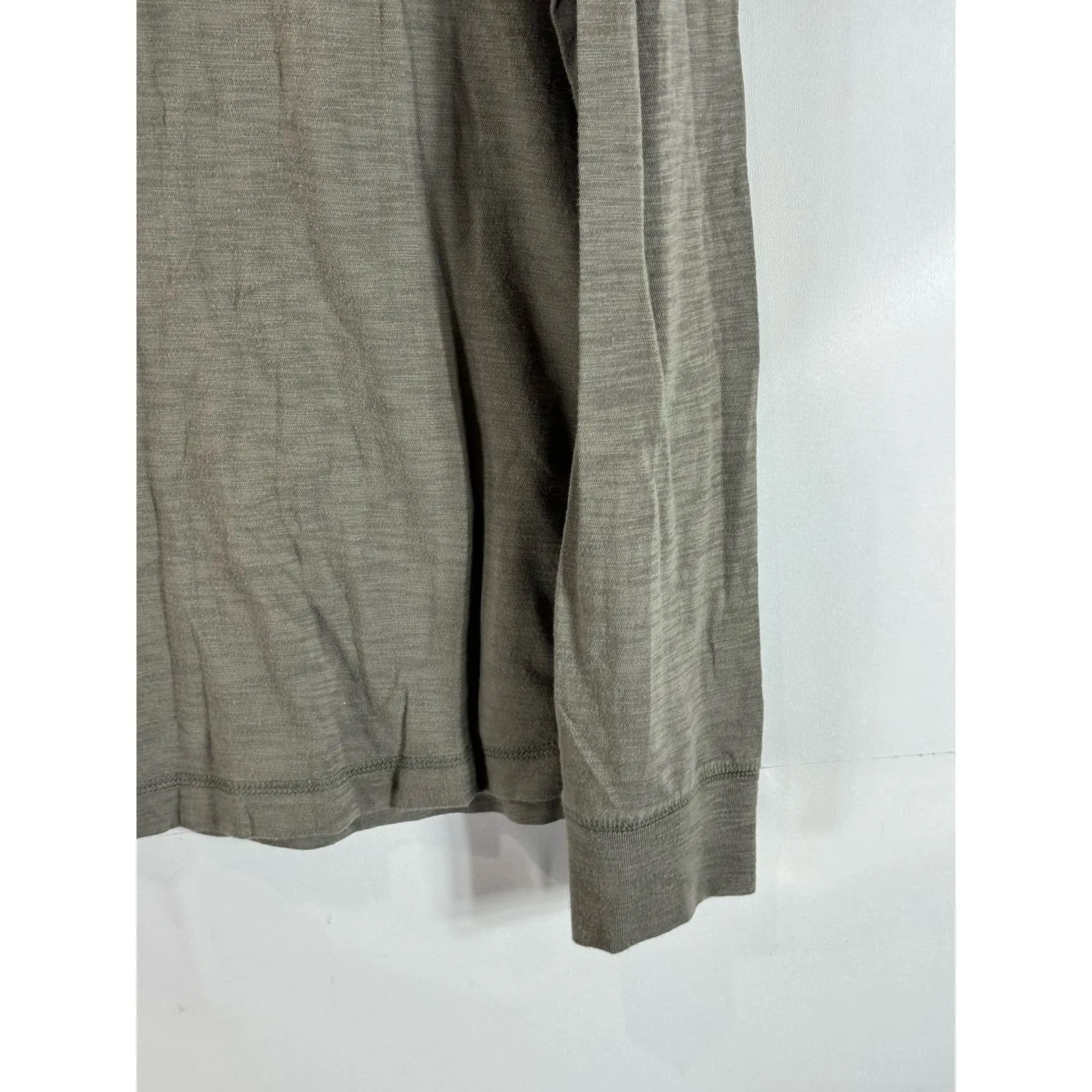 BANANA REPUBLIC Men's Seal Grey Organic Cotton Vintage Henley Shirt SZ L