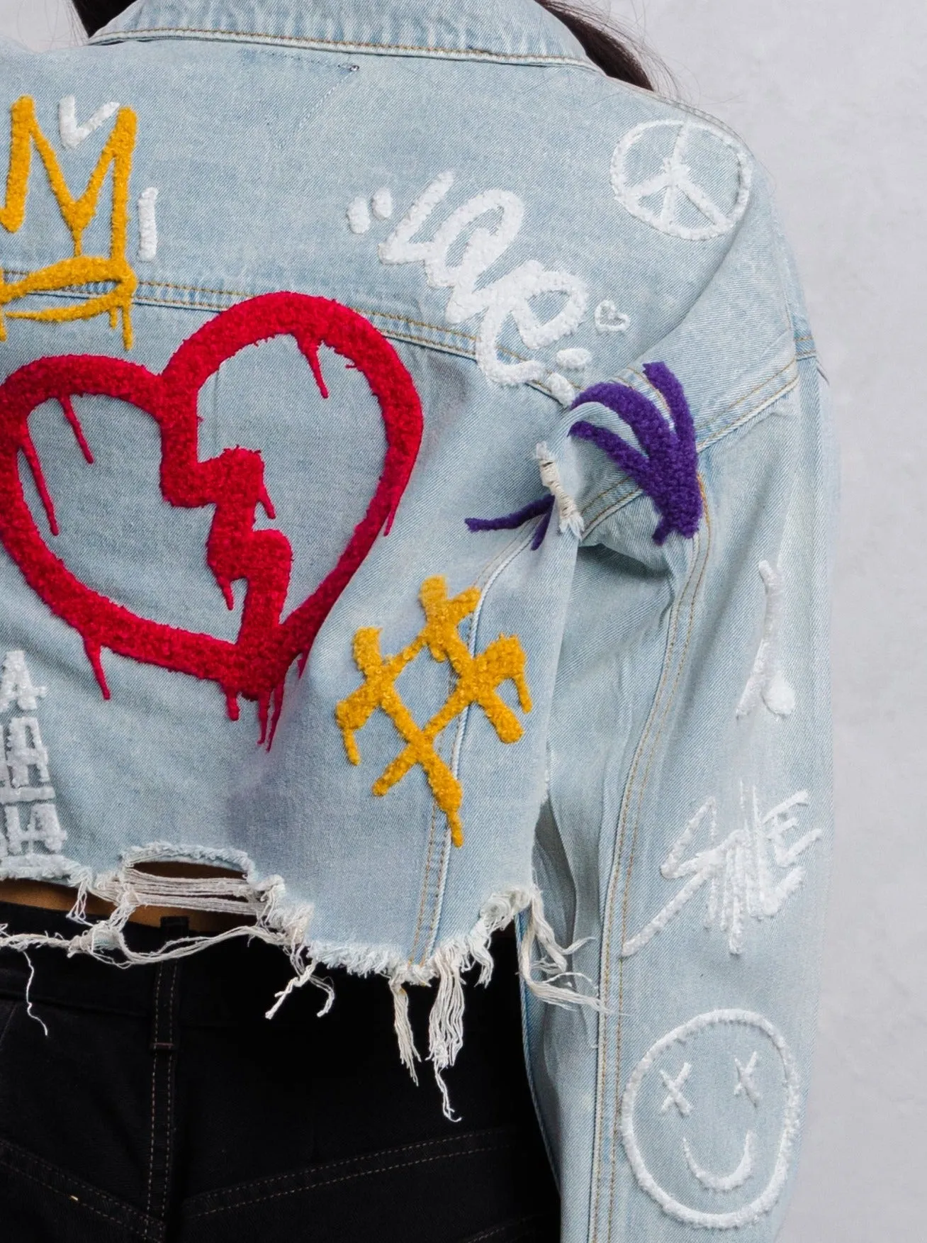 BE EXTRA Crop Denim Jacket