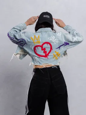 BE EXTRA Crop Denim Jacket