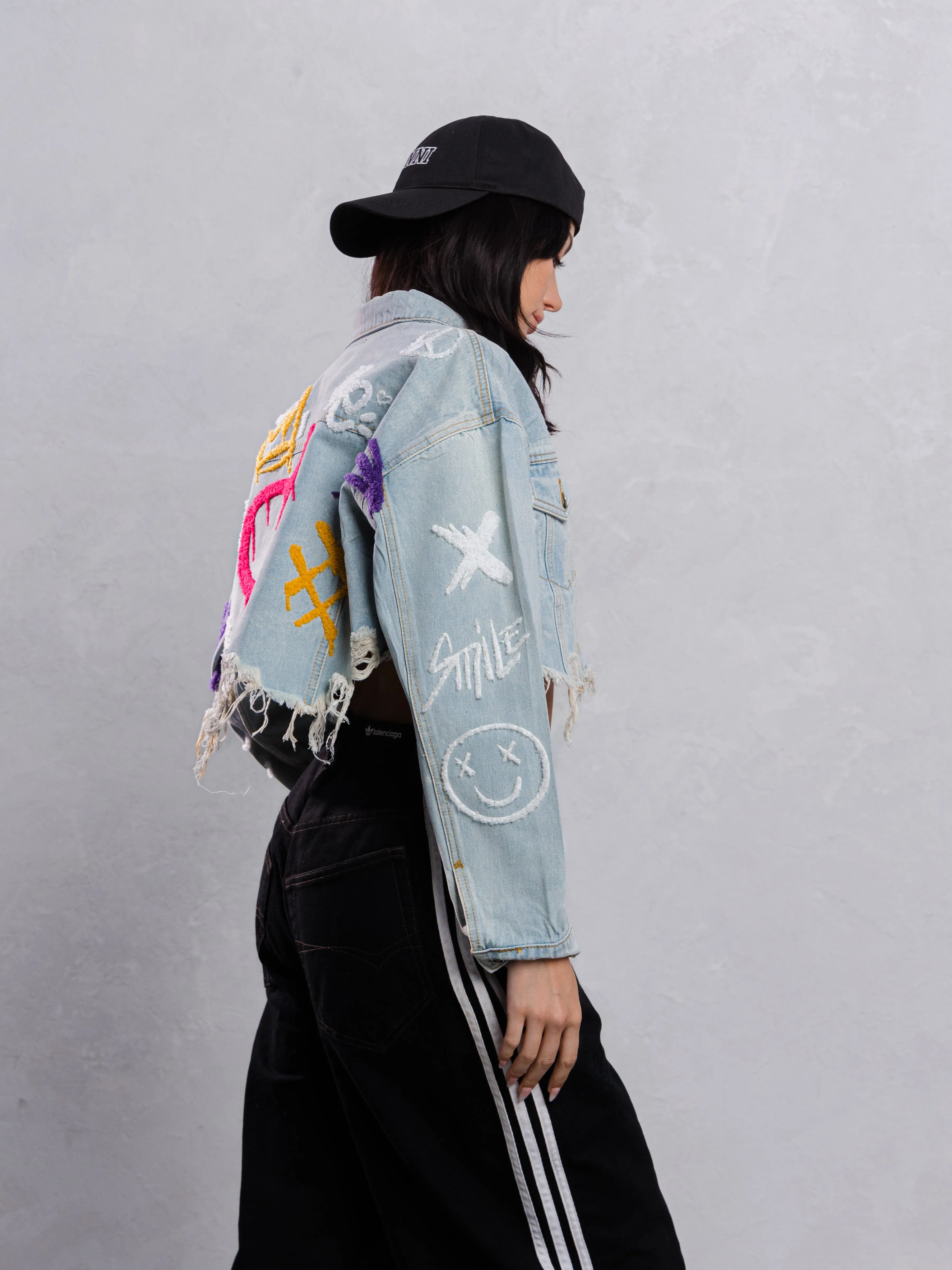 BE EXTRA Crop Denim Jacket