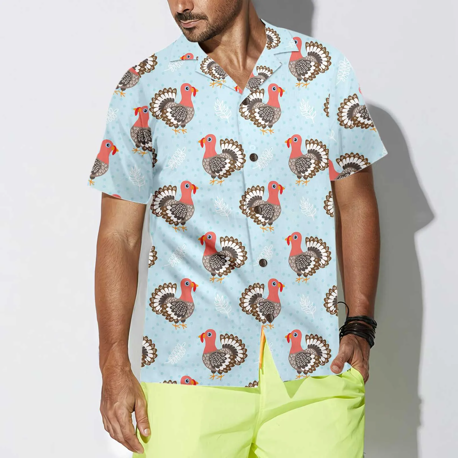 Beautiful Turkey Birds Thanksgiving Hawaiian Shirt, Funny Turkey Gobble Hawaiian Shirt