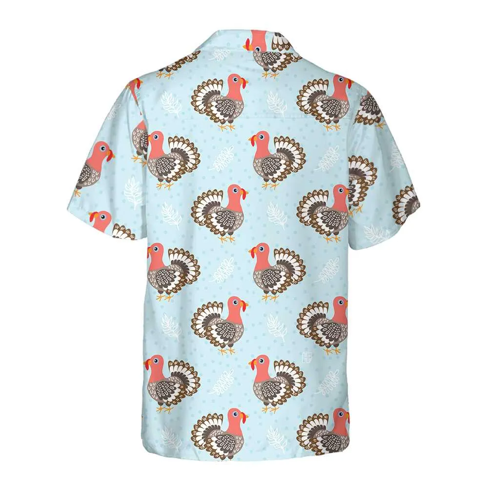 Beautiful Turkey Birds Thanksgiving Hawaiian Shirt, Funny Turkey Gobble Hawaiian Shirt