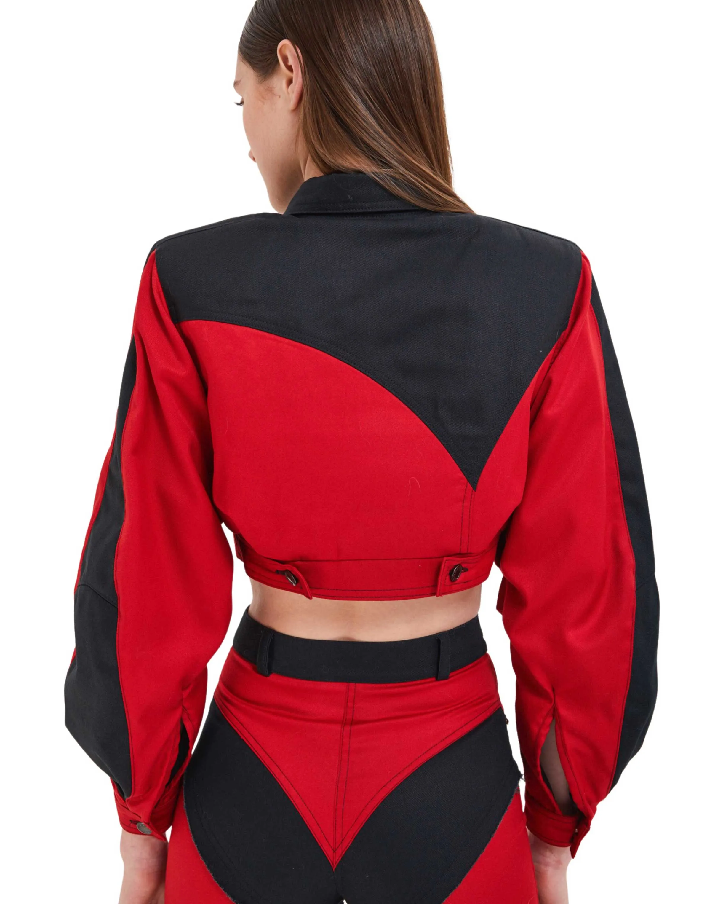 Black & Red Denim Jacket