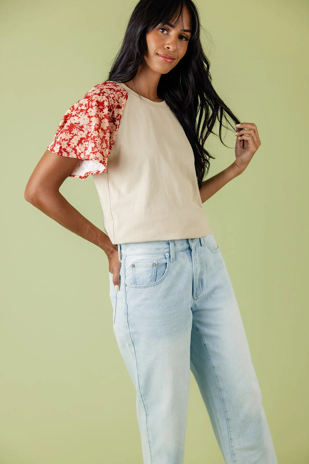 Blooming Flutter Sleeve Blouse