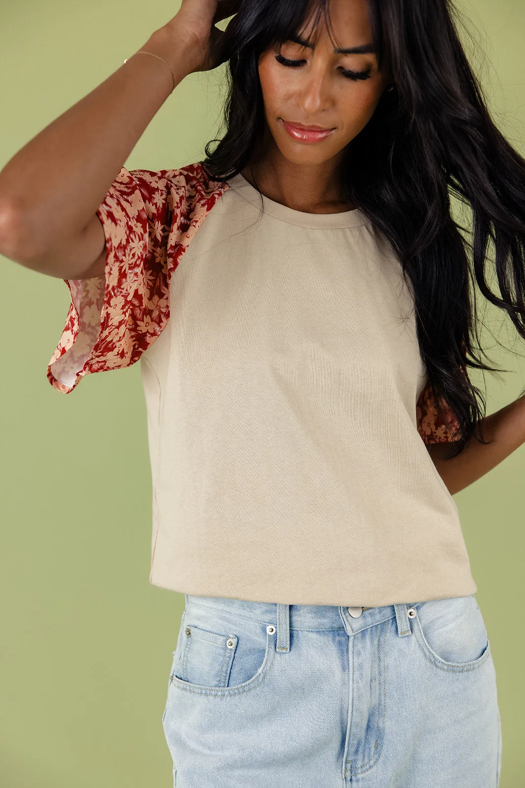 Blooming Flutter Sleeve Blouse