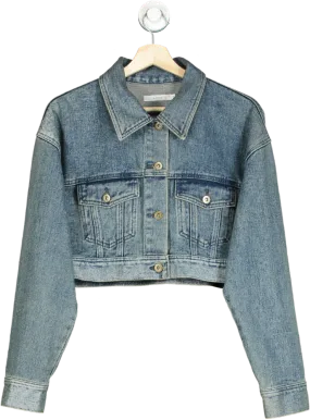 Blossom Blue Denim Cropped Jacket UK M