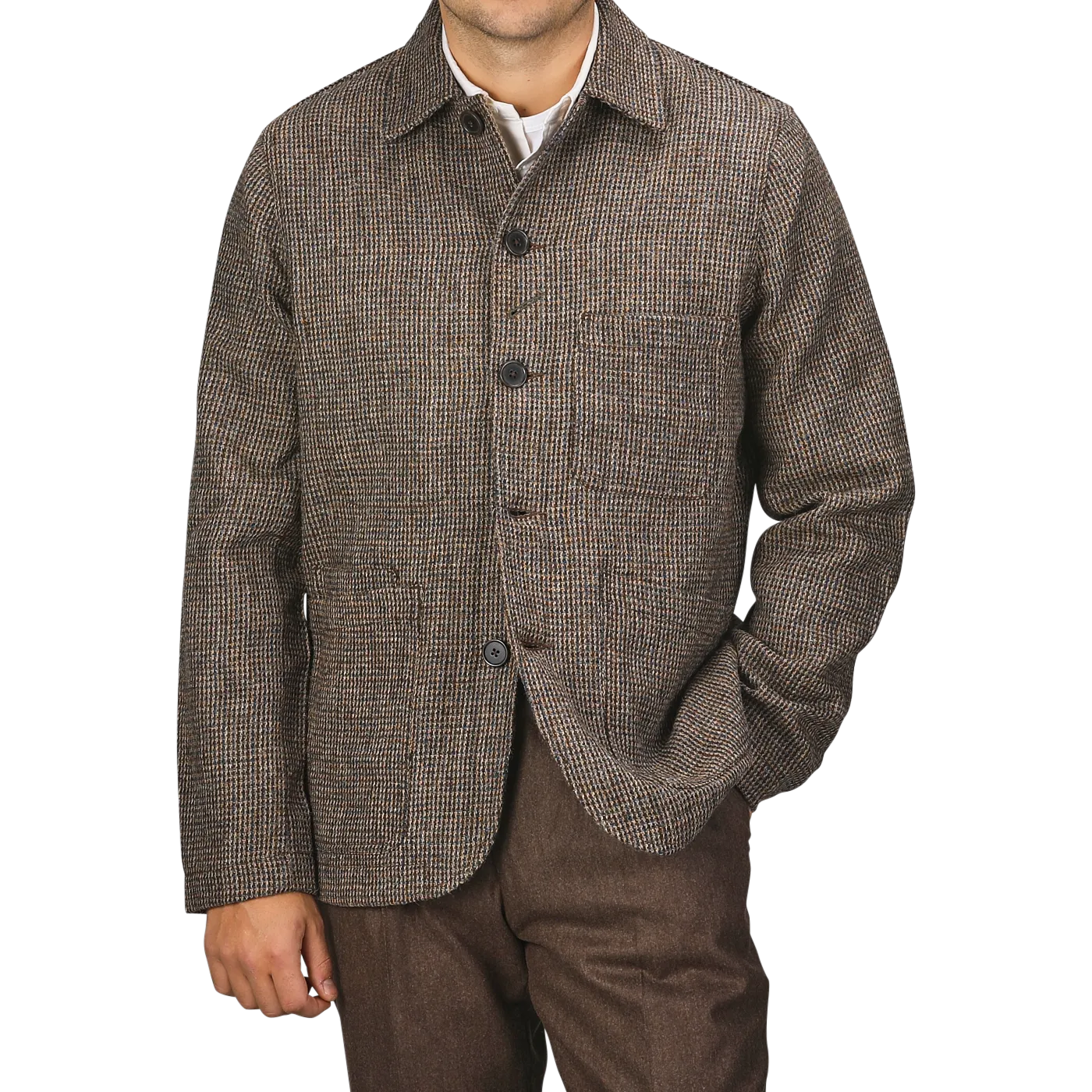 Brown Melange Harris Tweed Bakers C Jacket
