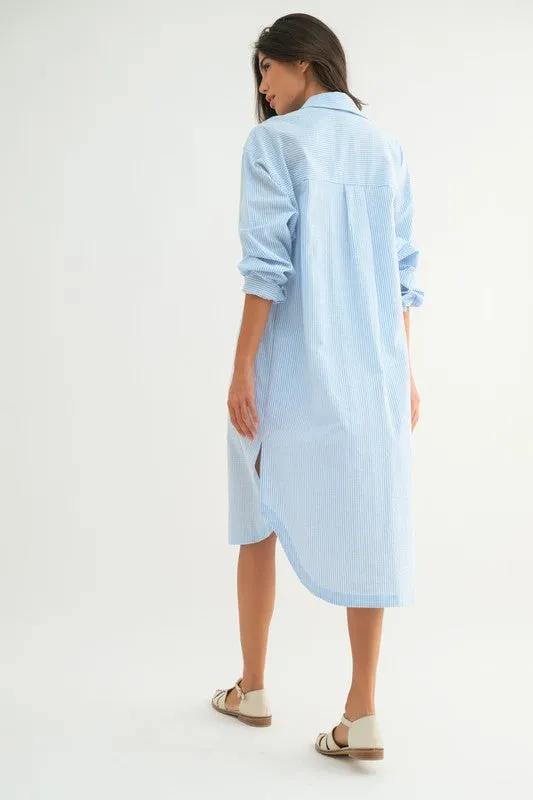 Button Up Shirt Midi Dress