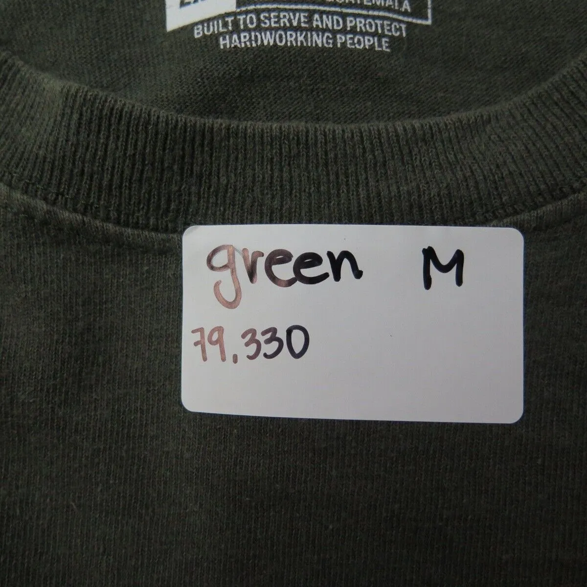 Carhartt Shirt Mens 2XL Olive Green Loose Fit Crew Neck Tee Short Sleeve Pocket