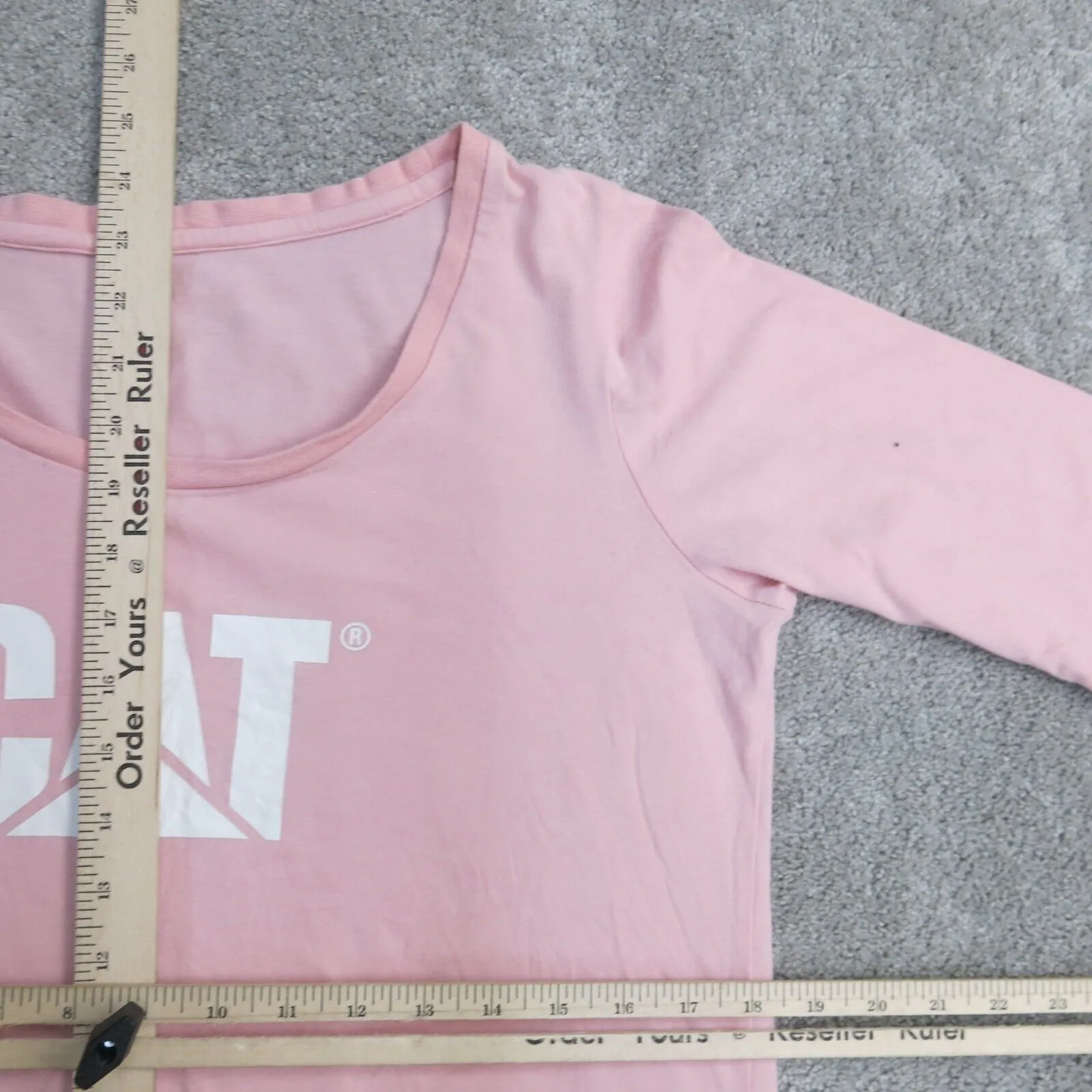 Cat Shirt Womens Medium Pink Round Neck Long Sleeve Lightweight Casual Outdoors