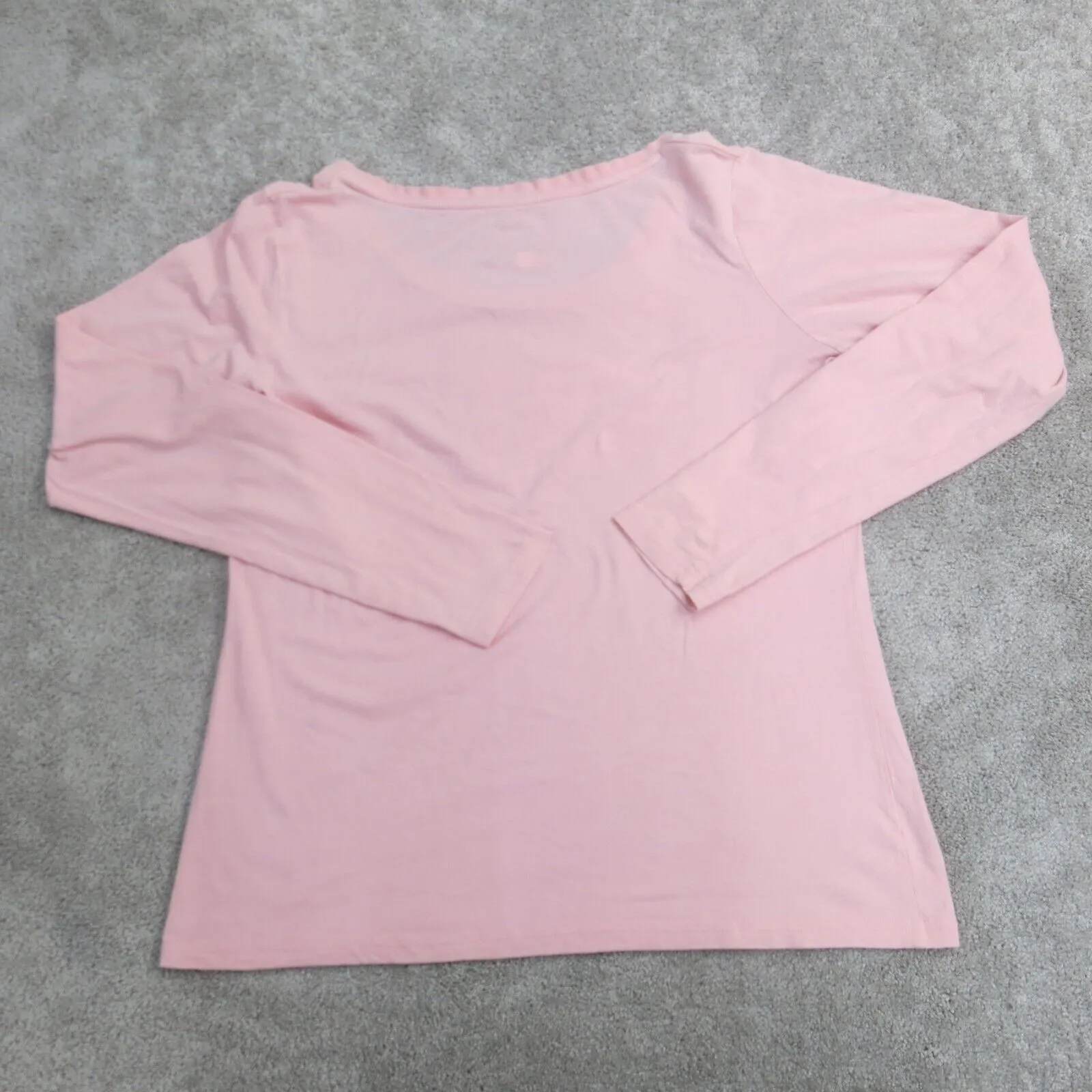 Cat Shirt Womens Medium Pink Round Neck Long Sleeve Lightweight Casual Outdoors