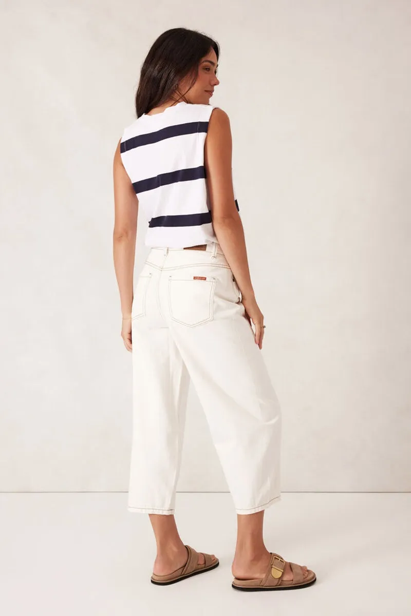 Ceres Life - Tapered Barrel Jean - Ecru
