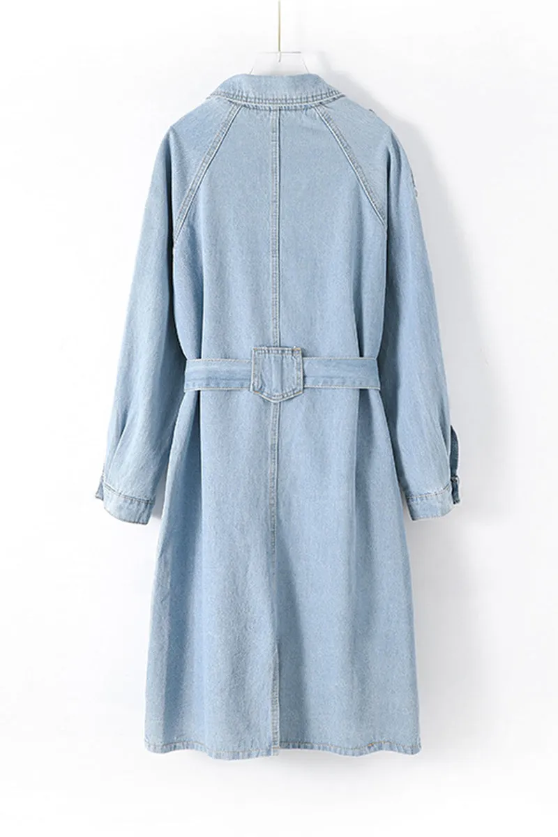 CG0416 Denim Trench Jacket