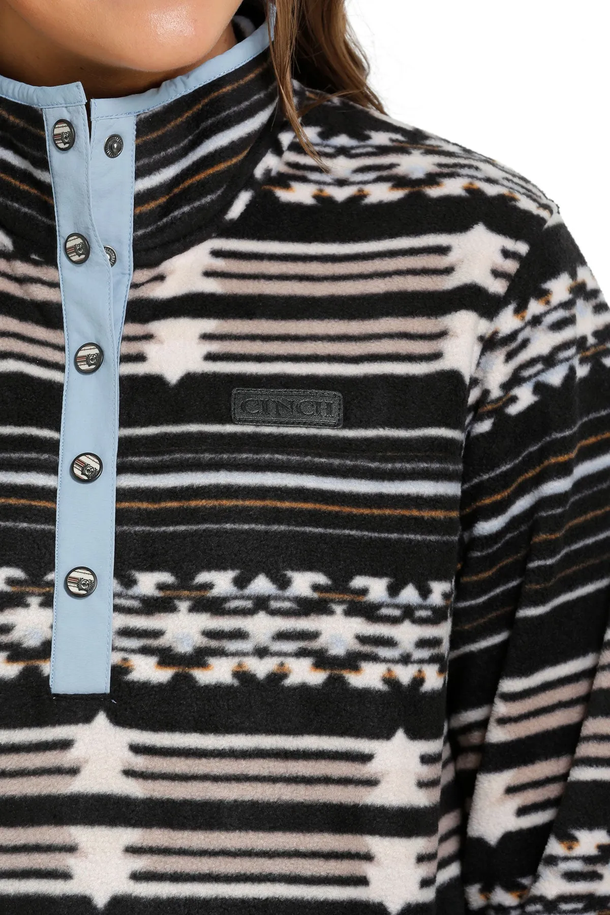 Cinch Women's Black Southwest Polar Fleece Pullover