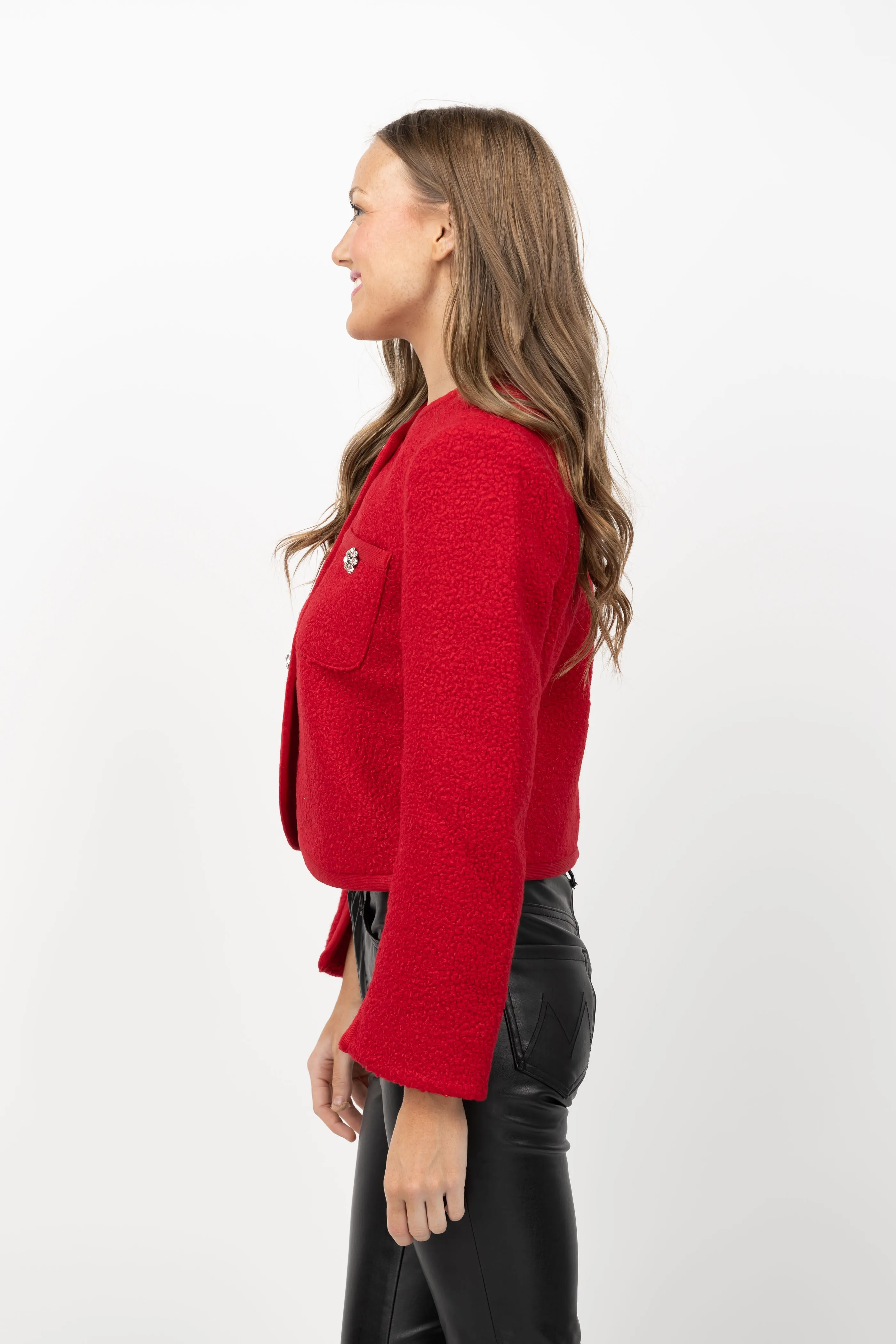 Cinq a Sept Junia Jacket in Berry Fizz