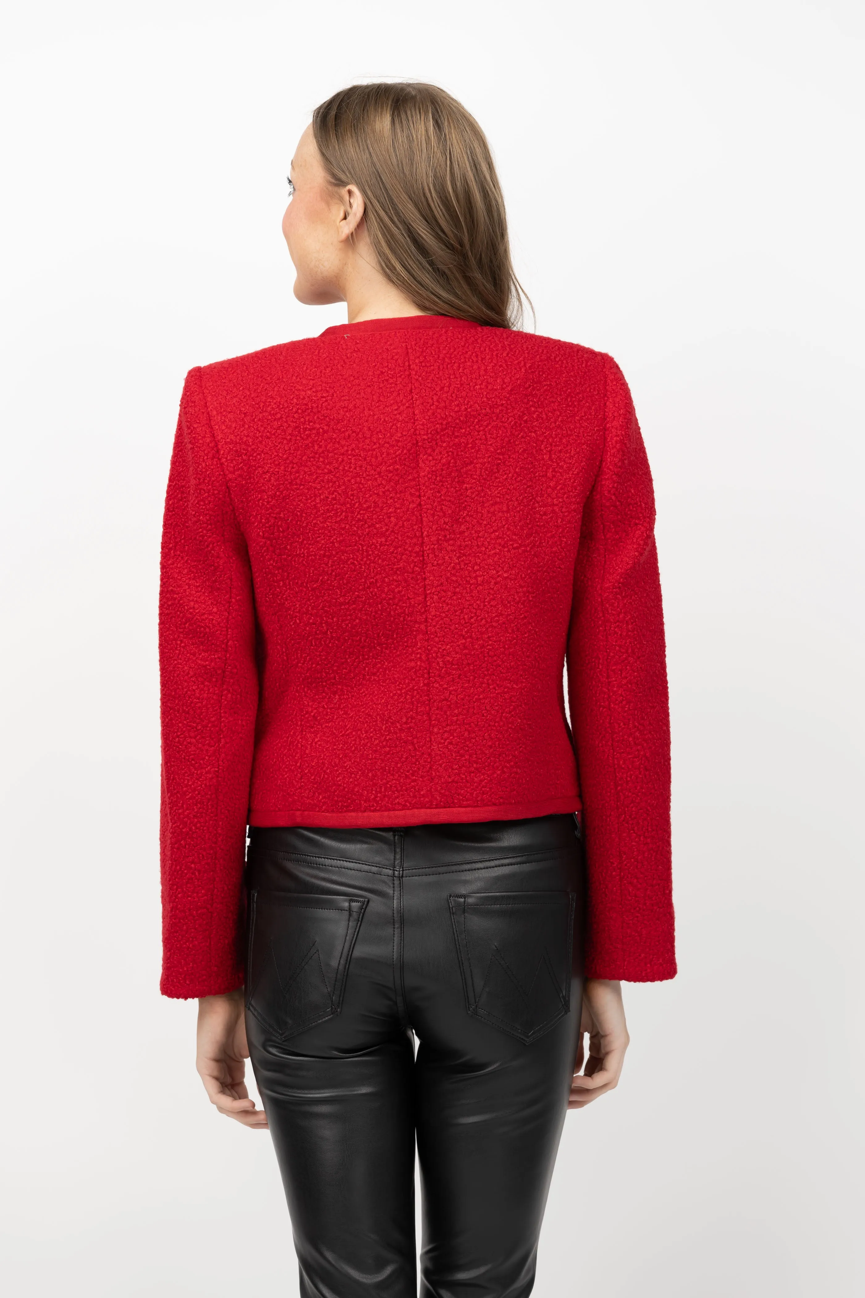 Cinq a Sept Junia Jacket in Berry Fizz