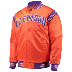 Clemson Tigers NCAA "The Enforcer" Full-Button Satin Jacket USA