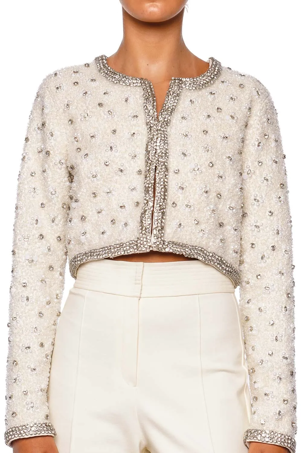 Cosmos Embellished Cropped Jacket