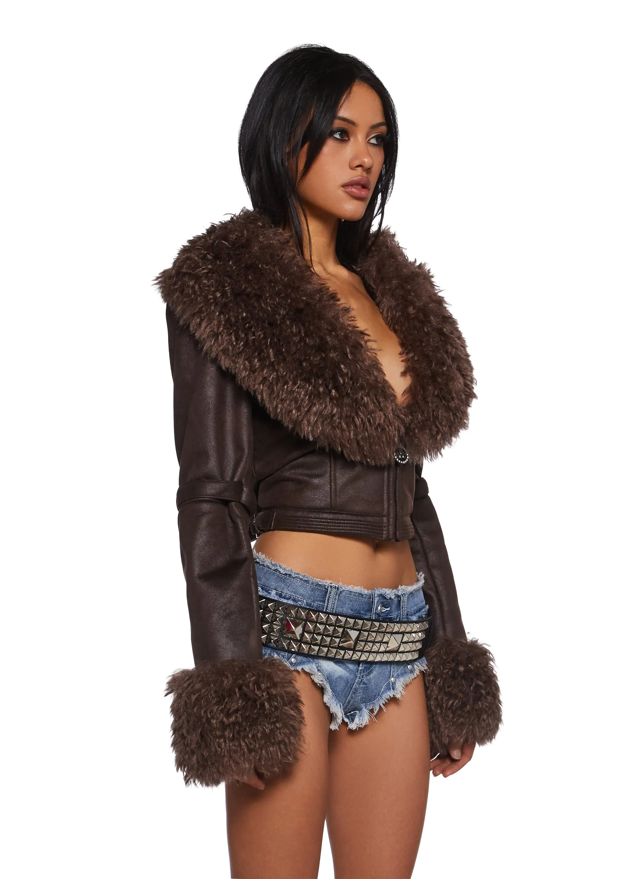 Covet Moto Jacket - Brown