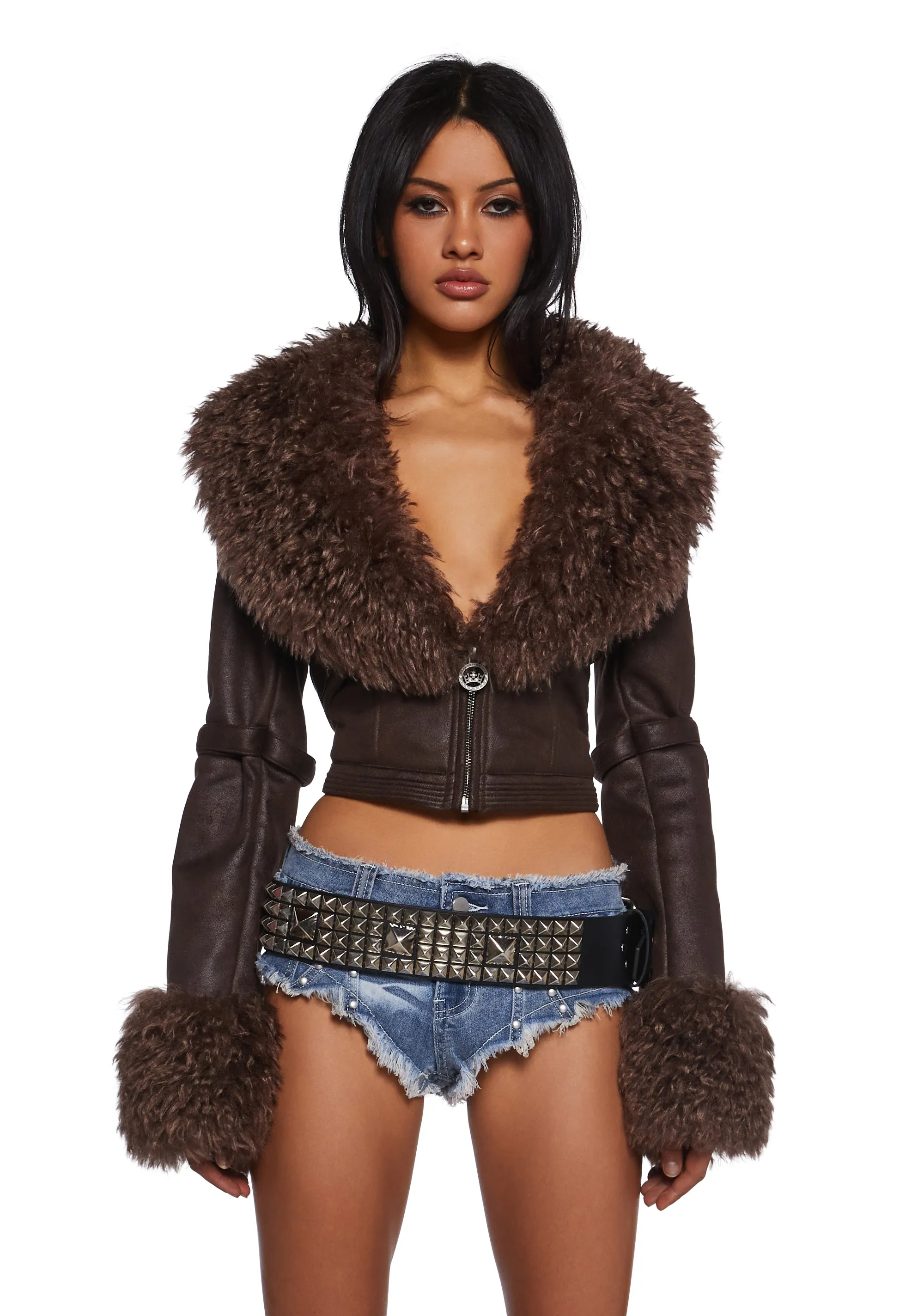 Covet Moto Jacket - Brown