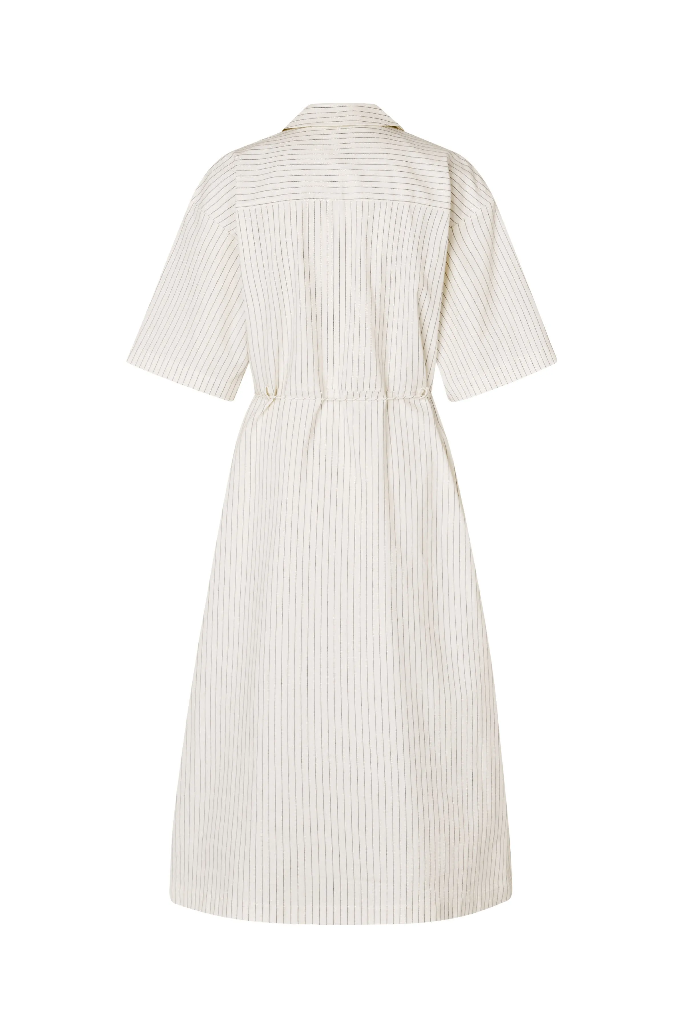 Crisp Stripe Shirting, Workwear Midi Dress