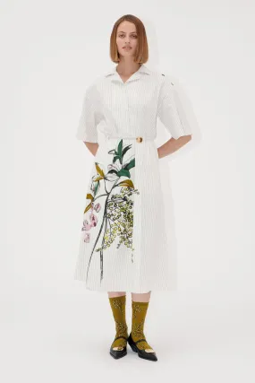 Crisp Stripe Shirting, Workwear Midi Dress