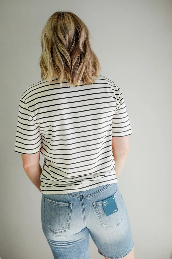 Cropped Crew Neck Tee