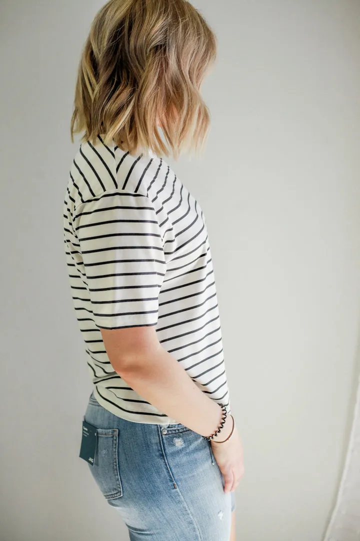 Cropped Crew Neck Tee