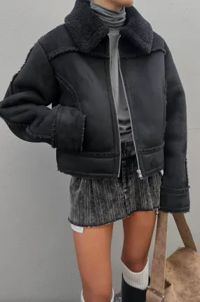 Cropped Sherpa Jacket