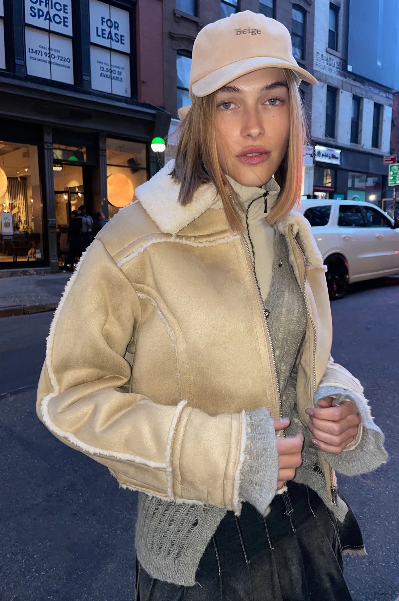 Cropped Sherpa Jacket