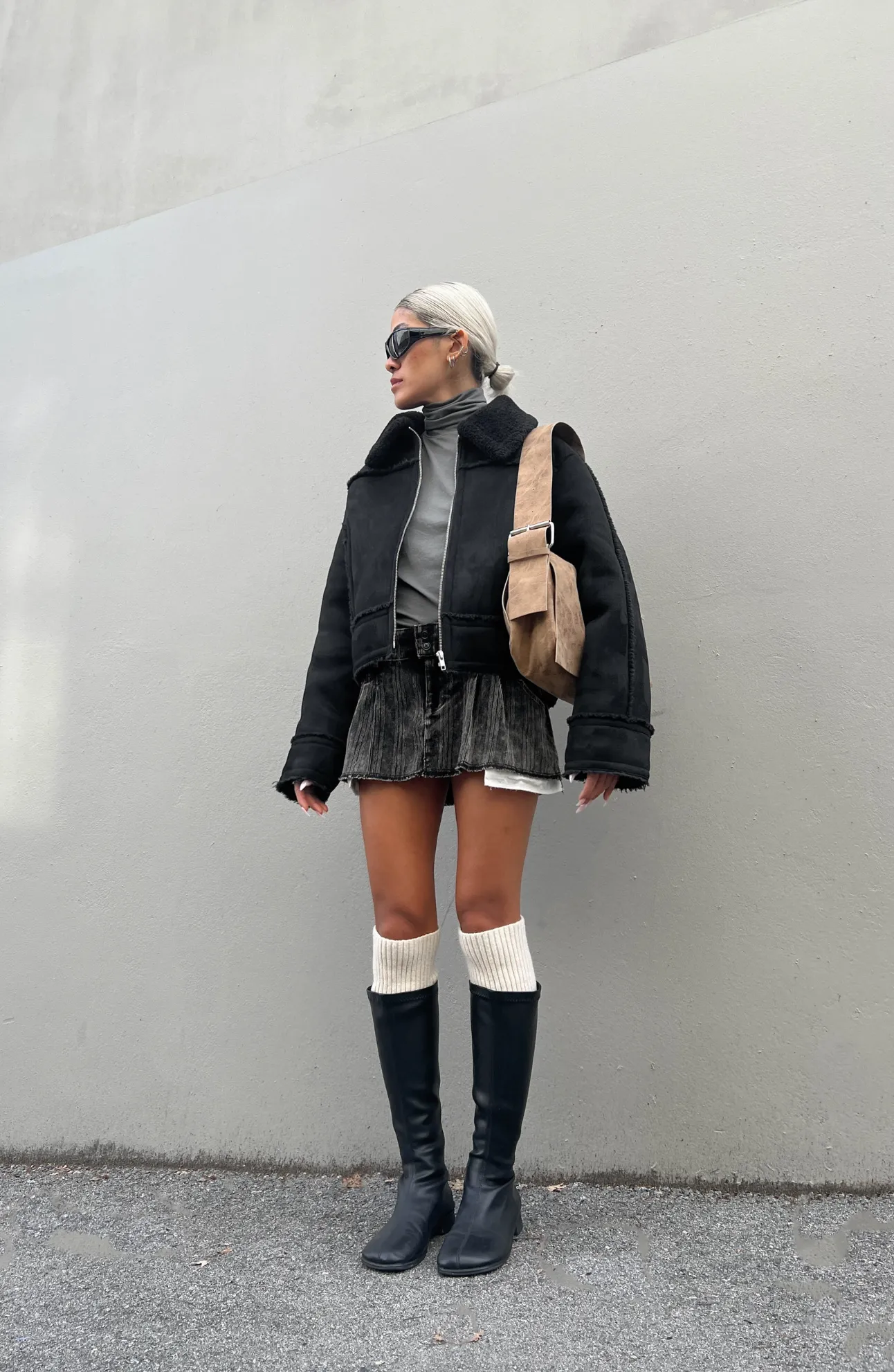 Cropped Sherpa Jacket