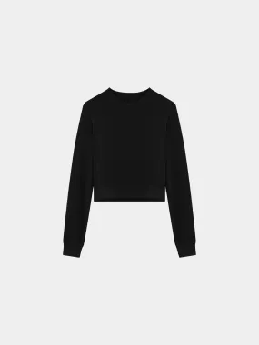 CROPPED TEE-BLACK