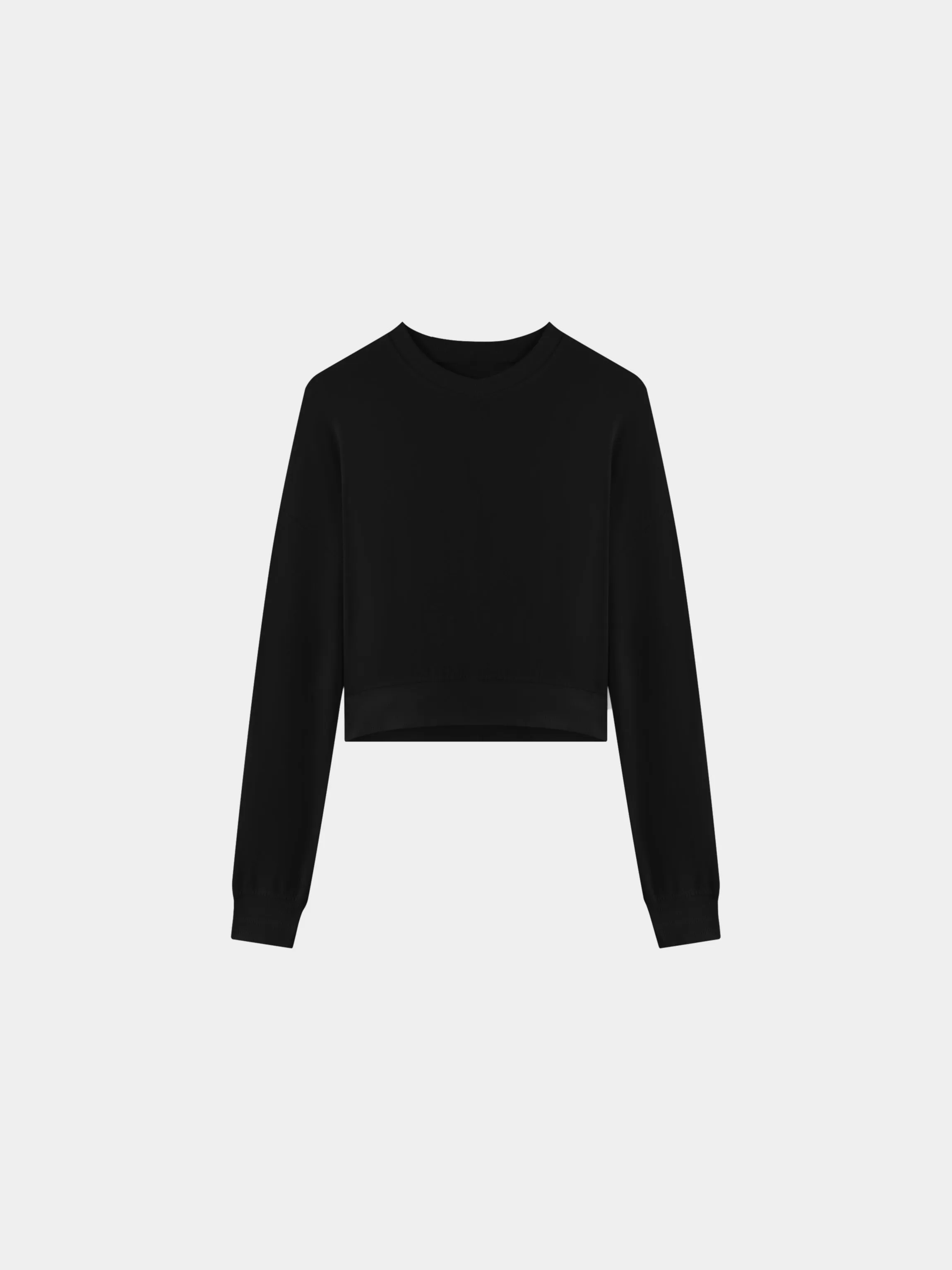 CROPPED TEE-BLACK