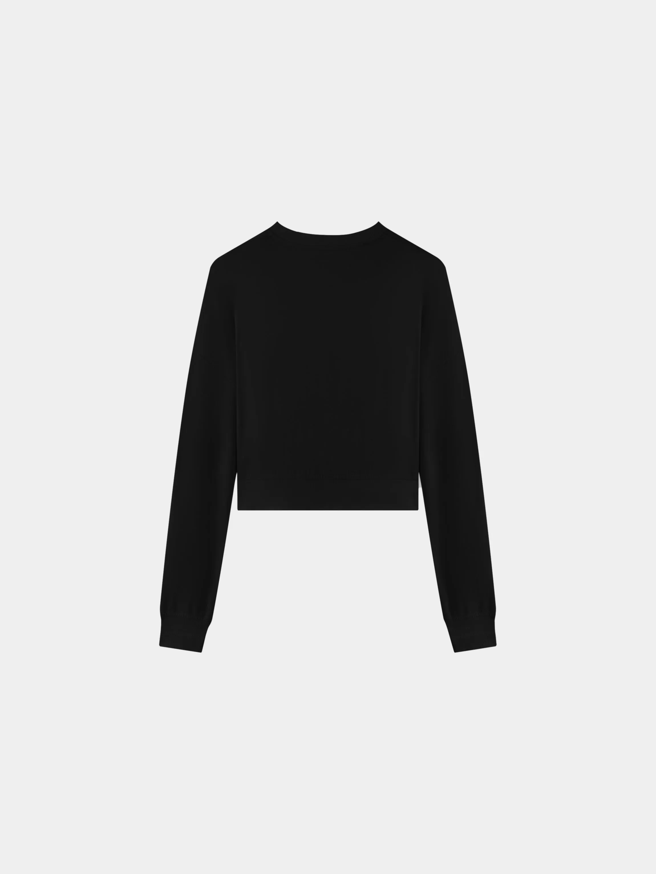 CROPPED TEE-BLACK