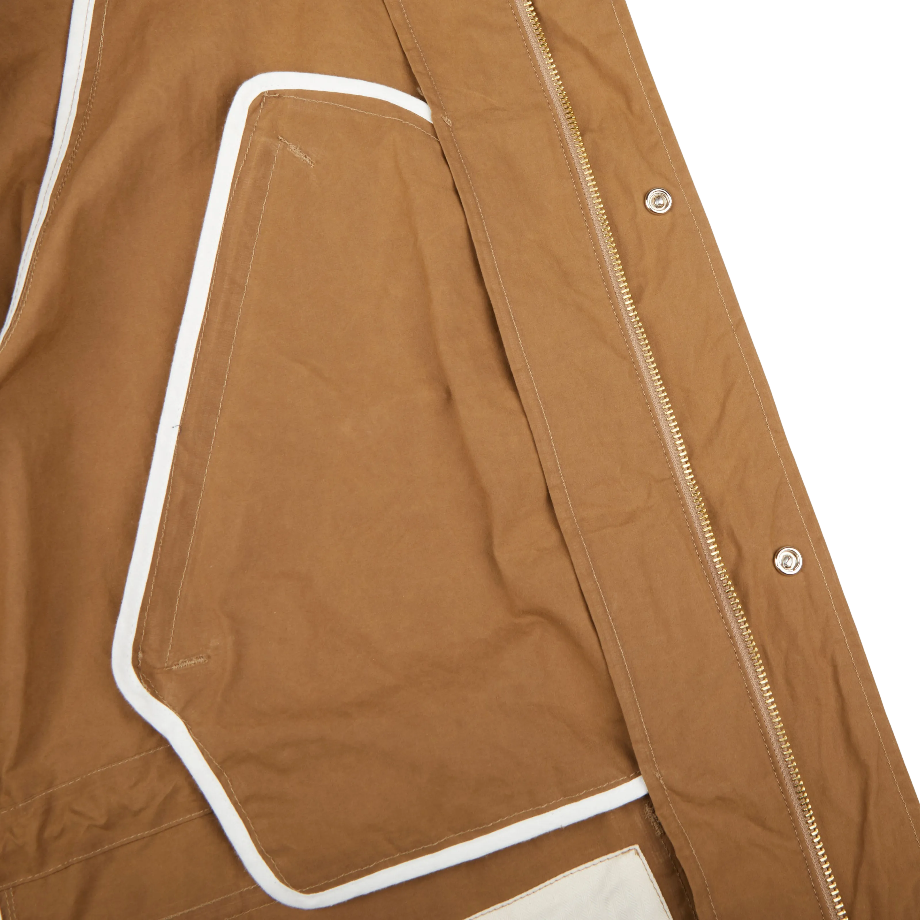 Dark Tan Cotton Canvas All Season Coat