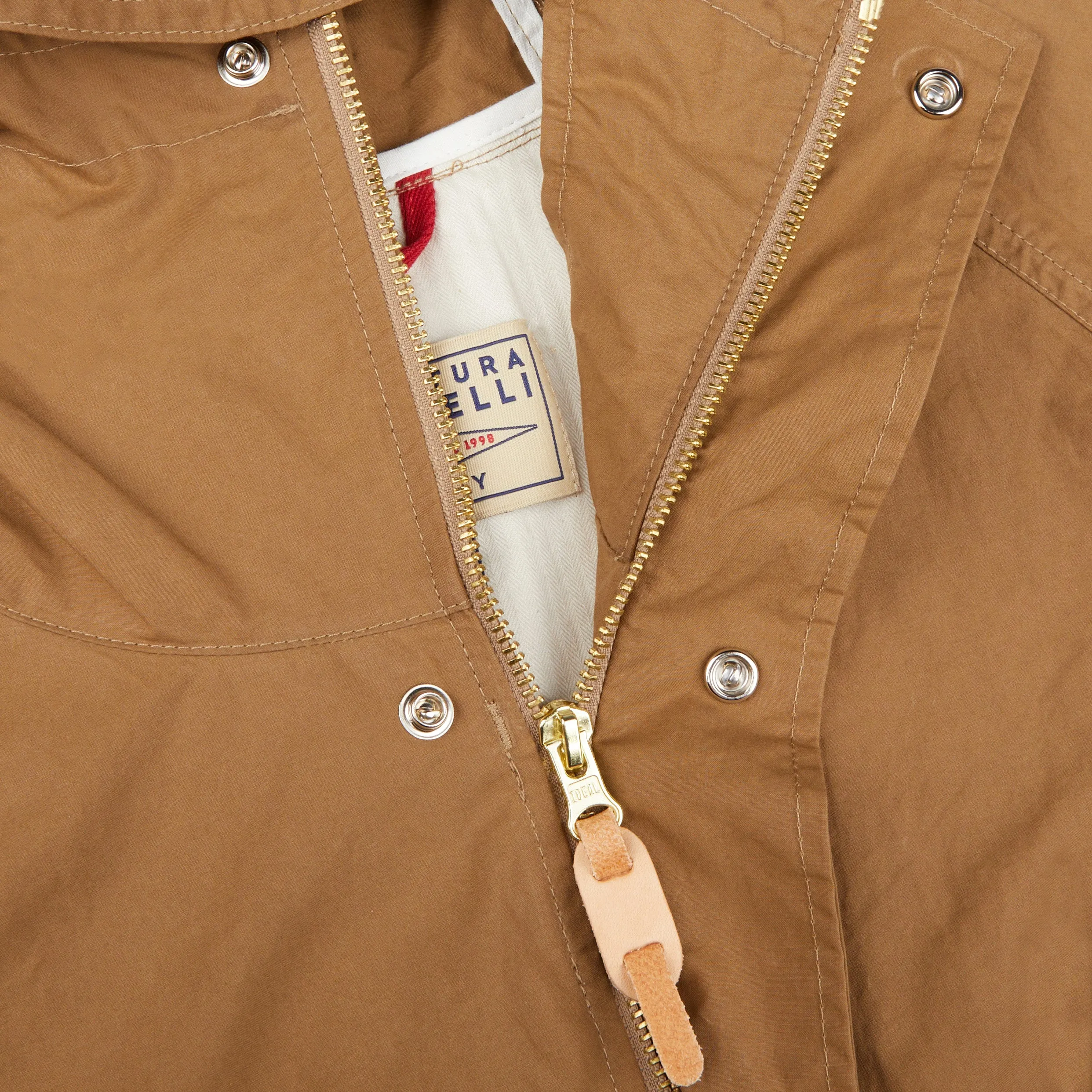 Dark Tan Cotton Canvas All Season Coat